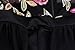 Jiujiuyi Women's Sleeveless Embroidered Floral Print Chiffon Romper Dress Black