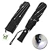Compact Folding Travel Umbrella Windproof Waterproof, Auto Open Close with Teflon Coating Dry Quickly, LED Flashlight Handle, Meteor