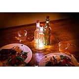 Exlight Environmental LED Cork Wine White Bottle Light for Parties and Atmosphere Bottle Lights Indoor Decoration Set of 3 (White)