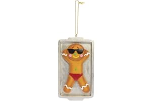 STREAMLINE IMAGINED Streamline Crooked Christmas Ornament- Gingerbread Tan