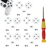 5 Sets Silicone Conductive Rubber Pads Replacement for Playstation 4 PS4 Controller Parts for JDM-050/055 Dualshock 4 L1 R1 L2 R2 Adhesive Button Changing Keypad Repair Replacement Part Tool Kit (055)