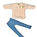 E-TING Handmade Clothes Party Dress and Beautiful Coat Jacket Wedding Dresses for Girl Dolls (Beige)
