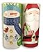 Kleenex Perfect Fit Cylinder Christmas Holiday Tissues 4 Pack Santa and Snowman Bundle