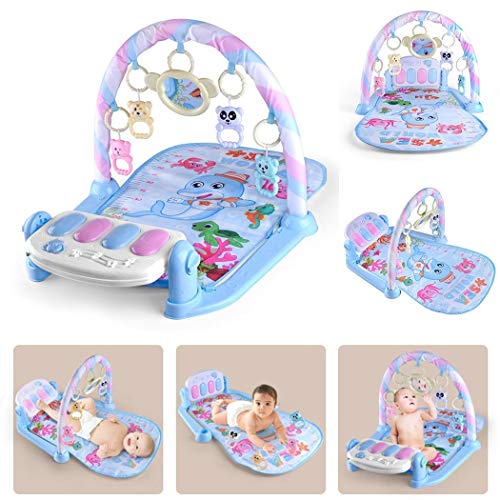 kaimu Infant Baby Music Game Early Education Puzzle Lighting Fitness Toys Jackets Blue
