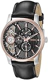 Fossil Men's ME1099 Black Leather Strap Textured Black Cutaway Analog Dial Chronograph Watch