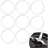 8 Pcs Seal White Ring, Rubber Gasket Replacement O-Ring for 250W Blender Sealing, Compatible with Magic Bullet MB1001, Blender Cross Blade, White