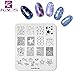 KADS 7 Pcs Nail Art Stamping Plates Flower Butterfly Ocean Star Print Manicure Templates with Stamper