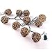 LIDORE Rattan Christmas String Lights, Mini Globe Wicker Lights for Patio, Wedding, Garden and Party, Brown Rattan and Green Cord, 7.92Ft Indoor/Outdoor