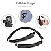 Bluetooth Headset, Bluetooth Headphones-LBell 30 Hrs Playtime Wireless Neckband Design W/Foldable Retractable Headset for Cellphones Samsung Galaxy S9 Note 8 (Black)