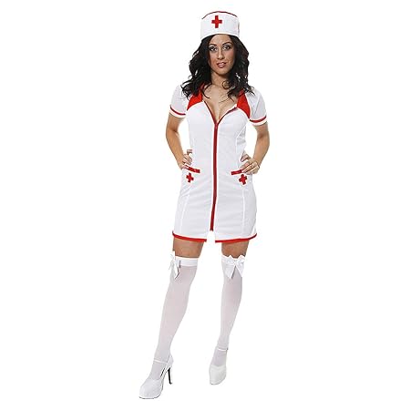 Henbrandt Sexy Krankenschwester Kostüm (Weiß)