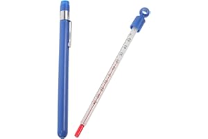 DOITOOL Glass Wine Making Thermometer with Case – Accurate Liquid Temperature Gauge for Home Brew
