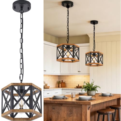Rustic Farmhouse Pendant Light Kitchen Island