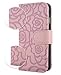 iPhone 6s Wallet Case, FLYEE Fashion Premium Vintage Embossed Flower Design Flip Wallet Shell PU Leather Magnetic Cover Skin with Wrist Strap Case for iPhone 6 4.7