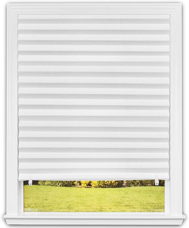 Window Treatments - Redi Shade No Tools Original Light Filtering Pleated Paper Shade White, 36