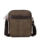 Eshow Men's Small Canvas Crossbody Shoulder Bag Messenger Bag Fanny Bag