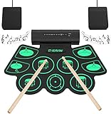Electronic Drum Set Digital Roll-Up MIDI Drum Kit 9 Silicon Durm Pad Built-In St