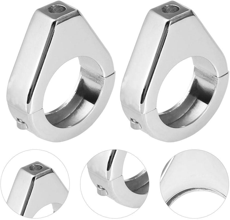Tbest Turn Clamps,Motorcycle Turn Relocator replacement fork Clamps Aluminium Alloy Motorcycle Modified Turn Light Mount Bracket 41mm replacement fork Clamps(Black) - Image 5