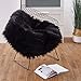 Ashler faux fur rug, Fluffy Shaggy Area Rug Ultra Soft 3 x 3 Feet Round Fur Rug, Black Fuzzy Rug Machine Washable Shag Rug, Nursery Decor Throw Rugs for Bedroom, kids room, Living Room