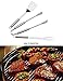 OLIVIA & AIDEN 6 Piece Stainless Steel BBQ Accessory Set - BBQ Spatula, BBQ Tongs, BBQ Fork, Grill Scrubber Brush, Meat Thermometer, Heat Resistant BBQ Glove and Carry Case - Great Value BBQ Tool Set
