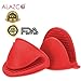 ALAZCO Red Mini Oven Mitts 1 Pair (2pcs) Pinch Mitt Gloves Potholder for Kitchen Cooking & Baking - Food-Grade Silicone