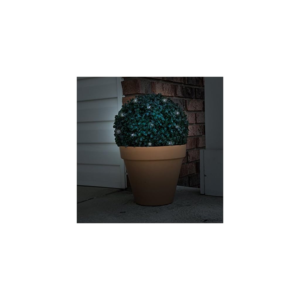 Pure Garden 50128 Solar Powered LED Artificial Topiary BallDecorative
