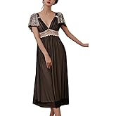 SINGINGQWEEN Womens' Vintage Nightgown Lace Sleepwear Victorian Nightdress Princess Pajamas Bridal Lounger Nightwear
