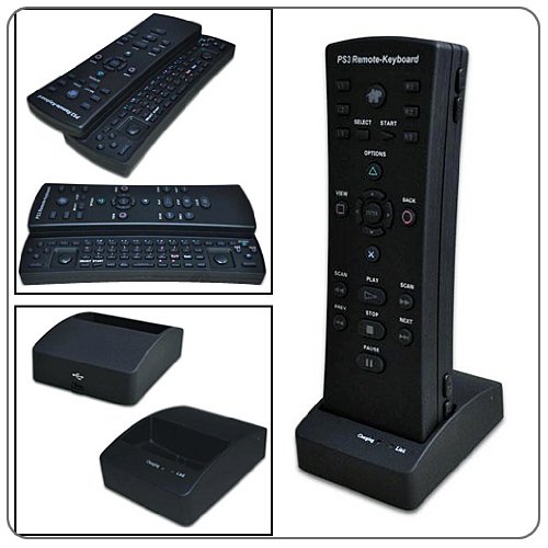 Digi4u 3 in 1 Wireless Tastatur, Controller Fernbedienung für Sony Playstation 3 PS3