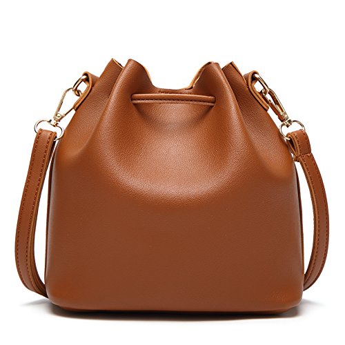 EasyHui Womens Crossbody Bag Grils Fashion PU Leather Tassel Small Travel Purse Shoulder Tote Handbag Brown