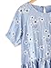 MakeMeChic Women's Ruffle Hem Floral Blouse Short Sleeve Babydoll Top 1-Blue L