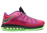Nike Men's Air Max Lebron X Low Basketball Shoes (9.5, Raspberry Red/Blueprint-Court Purple-FLS - 579765 601)