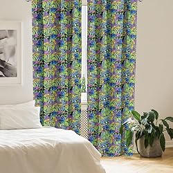 Lunarable Mushroom Window Curtains, Groovy Trippy