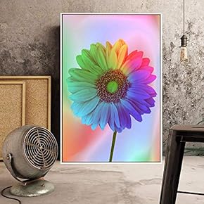 Floating Framed Canvas Wall Art for Living Room, Bedroom Flowers Canvas Prints for Home Decoration Ready to Hang - 16x24 inches