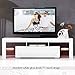 SUNCOO LED TV Stand Media Console Cabinet with 2 Drawers Living Room Storage High Gloss White Up to 63-inch TV Screens