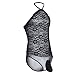 YiZYiF Mens Lingerie Jumpsuit Lace Sissy Pouch Transparent Panties Underwear