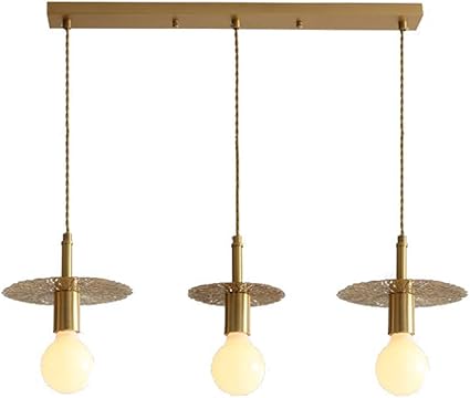 YLLN Lámpara de Techo de Montaje Empotrado de Cobre nórdico, E27