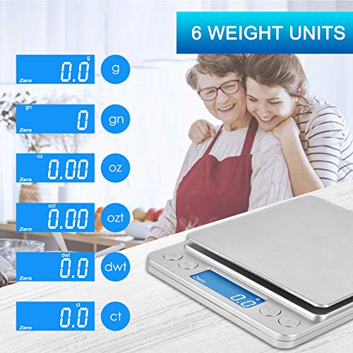 Digital Food Scale 0.1 Gram Accuracy, Kitchen Scale for Weight Loss 6 ...