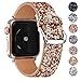 Greaciary Glitter Bling Band Compatible for iWatch Band 38mm 40mm,Leather Luxury Shiny Sparkle Strap Wristbands Women Replacement for iWatch Series 5/4/3/2/1