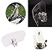 Lisyline Adjustable Clip On Windshield Extension Spoiler Wind Deflector WindScreen Protector For Universal Motorcycle
