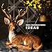 ARAIDECOR Festive Deer Animal Sculpture Home Decor or Outdoor Garden Statue - 13 x 12 x 7 Inches