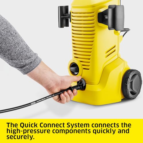 Kärcher high-pressure washer K 2, pressure: max. 110 bar, flow rate: 360 l/h, area: 20 m²/h, weight: 4.2 kg, high-pressure gun, high-pressure hose, dirt blaster