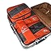 5pc Packing Cubes Set Large Travel Luggage Organizer 4 Cubes 1 Laundry Pouch Bag (Orange)