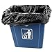 Nicesh 18 Gallon 100 Counts Trash Bags, Kitchen Garbage Bag, Black