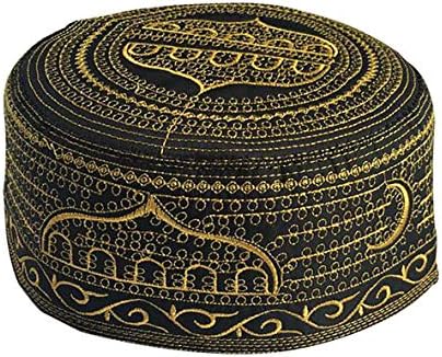 zhxinashu Islamic Turkish Adult Prayer Cap - Beautiful Embroidered Muslim Hat
