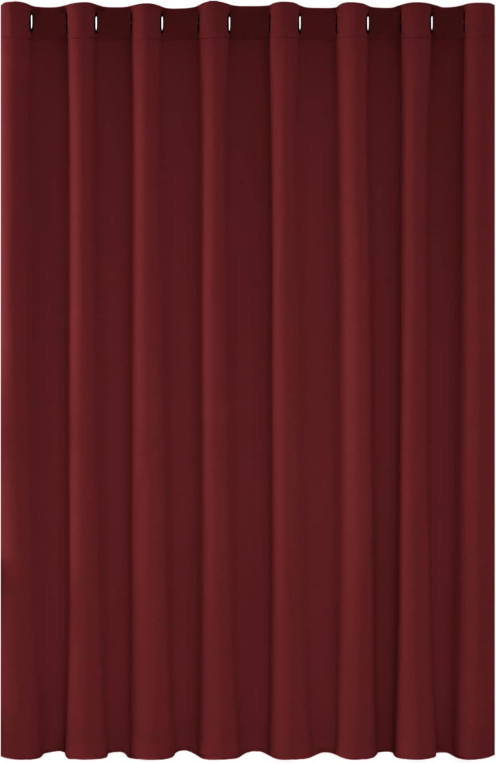 Deconovo Eyelet Thermal Blackout Curtain 100 x 95 Red 1 Panel Kids Room