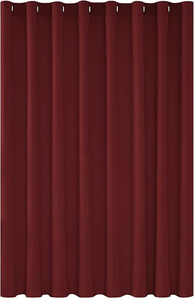 Deconovo Eyelet Thermal Blackout Curtain 100 x 95 Red 1 Panel Kids Room