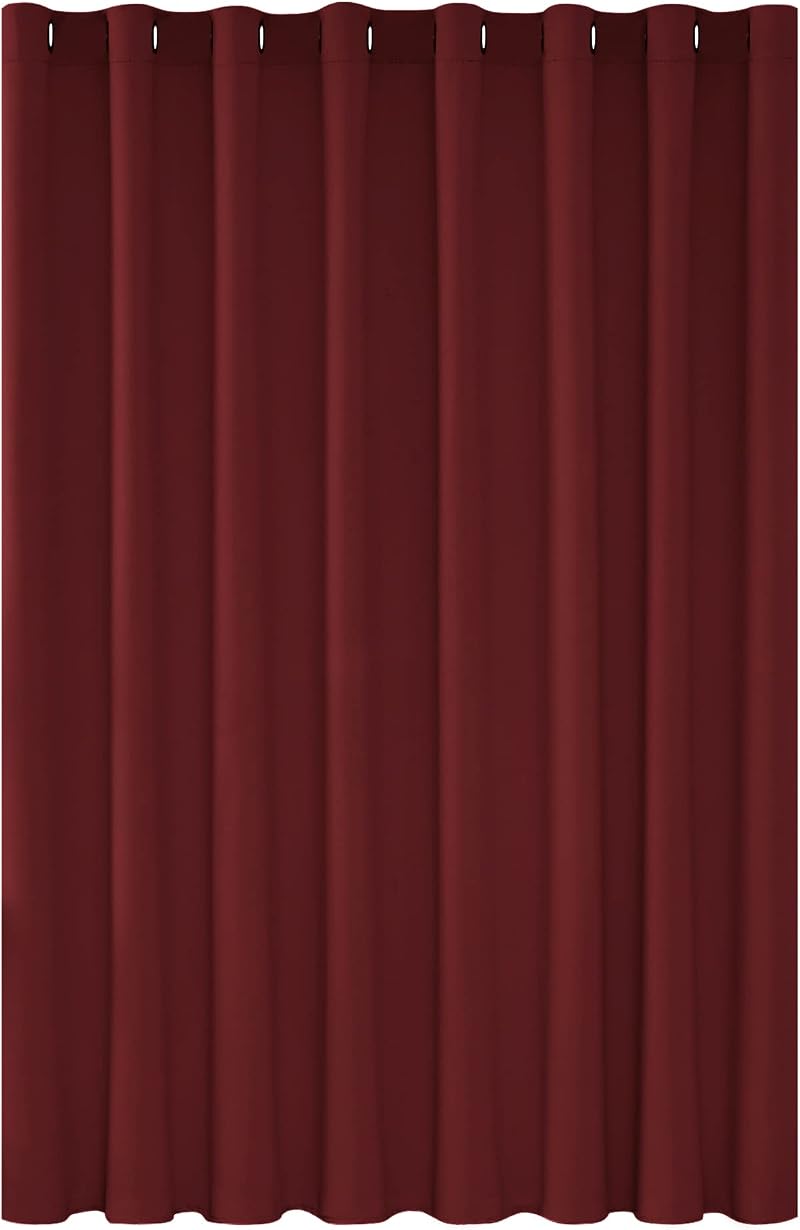 Deconovo Eyelet Thermal Blackout Curtain 100 x 95 Red 1 Panel Kids Room