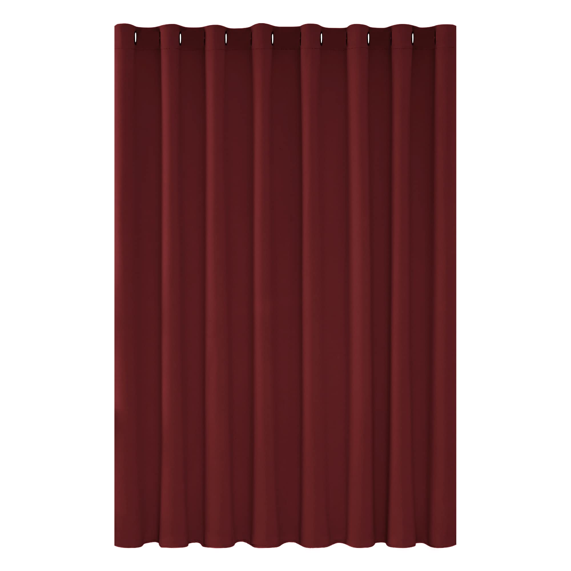 Deconovo Super Soft Window Treatment Eyelet Thermal Insulated Wide Width Blackout Curtain for Kidsroom 100 x 95 Inch Red 1 Panel
