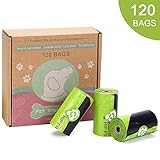 Jtedzi Dog Waste Bags, Biodegradable Extra Thick and Strong Poop Bag for Dog, Guaranteed Leak-Proof Easy Tear, Premium Lavender Scented Green Eco-Friendly, 15 Doggy Bags Per Roll, 9