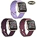 KIMILAR 3-Pack Bands Compatible with Fitbit Versa/Versa 2/Versa Lite Edition, Large Small Soft Woven Fabric Breathable Accessories Strap Replacement Wristband Women Men Compatible Versa Smart Watch