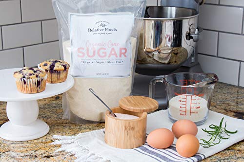 Organic Cane Sugar 5 pounds - Packaged in the USA - In our gluten free, allergen free facility - Heavy duty package with a resealable zipper - Relative Foods a Family owned business - Thumbnail 4